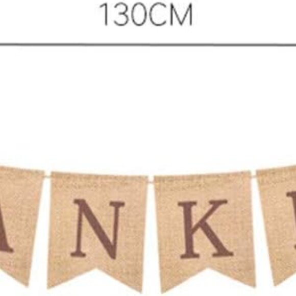 Thanksgiving Burlap Garland Bunting - Thankful Banner for Home Party Decoration - Picture 4 of 5